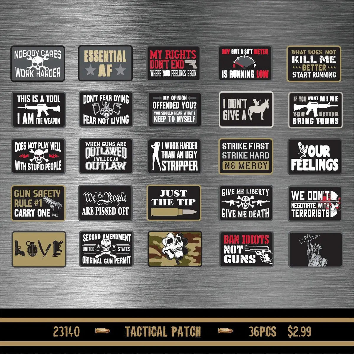 Patriotic Tac Gear Hat and Accessory Assortment Floor Display - 78 Pieces Per Retail Ready Display 88397 TAC GEAR