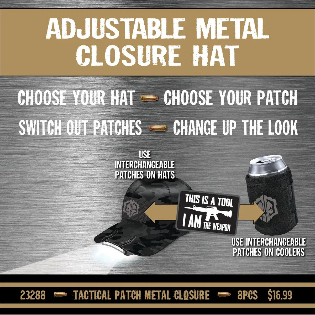 Patriotic Tac Gear Hat and Accessory Assortment Floor Display - 78 Pieces Per Retail Ready Display 88397 TAC GEAR