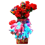 Valentine's Day Plush Rose Assortment Floor Display - 50 Pieces Per Retail Ready Display 88429 KIPP BROTHERS