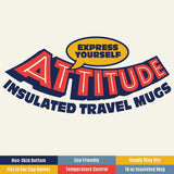 16 oz Travel Mug Assortment Floor Display - 24 Pieces Per Retail Ready Display 88433 NOVELTY INC