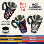 16 oz Travel Mug Assortment Floor Display - 24 Pieces Per Retail Ready Display 88433 NOVELTY INC