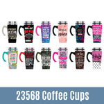 16 oz Travel Mug Assortment Floor Display - 24 Pieces Per Retail Ready Display 88433 NOVELTY INC