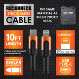 Charging Cable Roughneck Cloth Assortment 10FT 2.4 Amp - 6 Pieces Per Retail Ready Display 88460