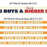 Merchandising Fixture - 4' Merchandising 6 Sign Set 975850