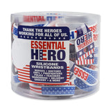 Patriotic Silicone Wristband Essential Hero - 24 Pieces Per Retail Ready Display KP4172