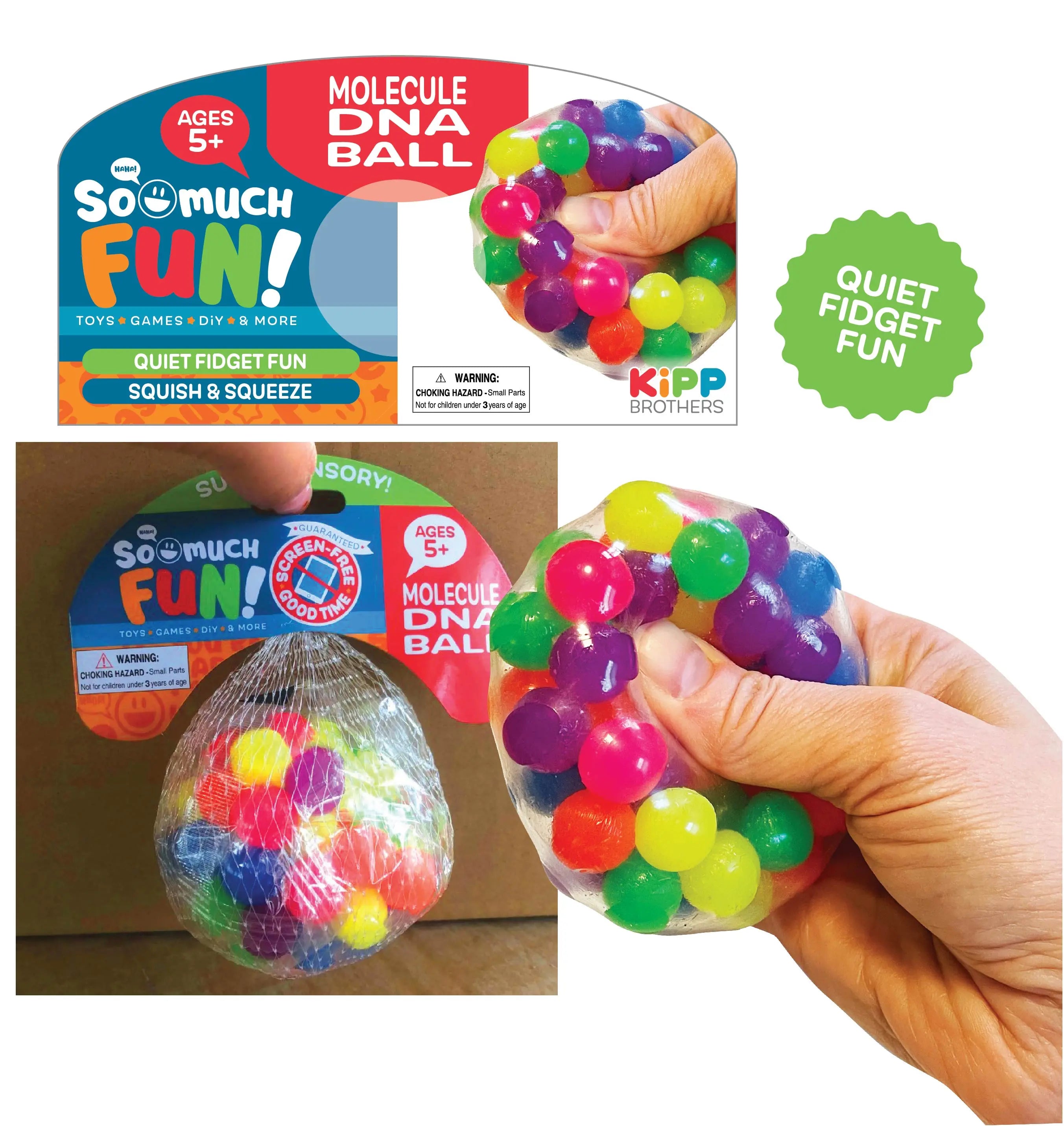 Squish and Squeeze Molecule Ball - 12 Pieces Per Pack 23215 KIPP BROTHERS