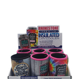 WHOLESALE RHINESTONE CAN COOLER 6 PIECES PER DISPLAY 23133