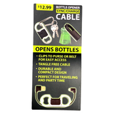 Charging Cable Bottle Opener Assortment - 6 Pieces Per Retail Ready Display 87814