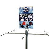 Merchandising Fixture - Polar Gear Winter Hat and Glove Header Sign ONLY 997712