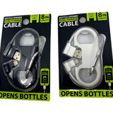 Charging Cable Bottle Opener Assortment - 6 Pieces Per Retail Ready Display 87814