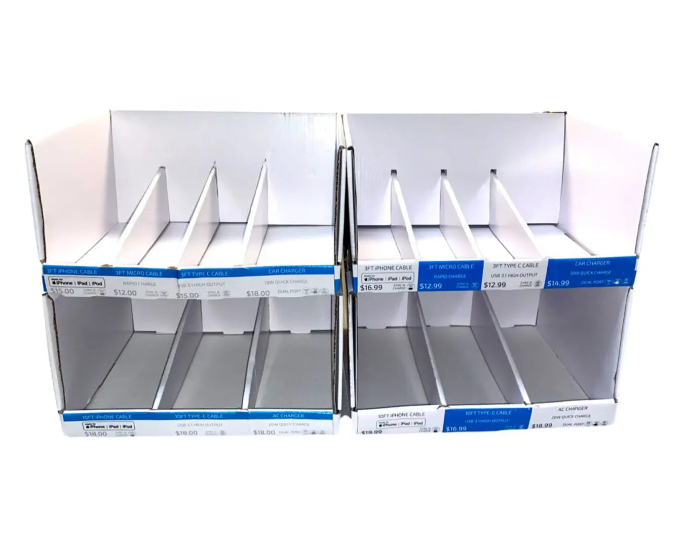 Merchandising Fixture  - Tech Basics Countertop Corrugated Display 4FT ONLY 975770 NOVELTY INC